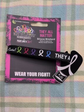 They All Matter Black Silicone Wristband by Fight Like a Girl